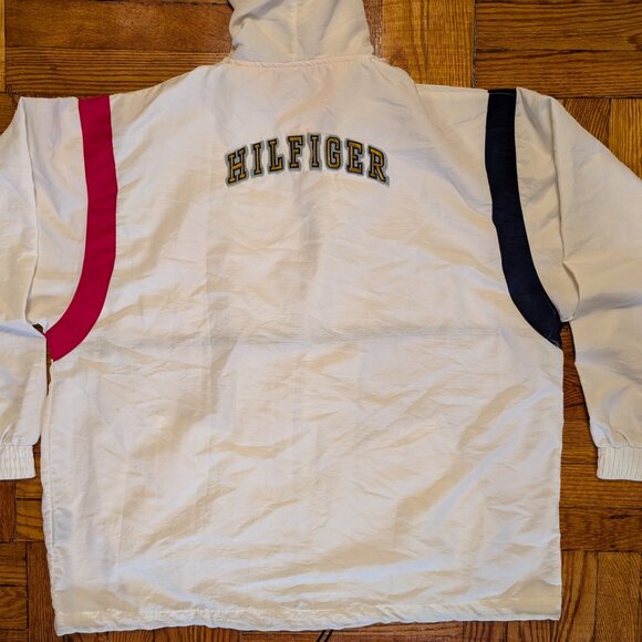 Vintage Tommy Hilfiger Sailing Windbreaker Men's Large Hood Jacket Logo - Picture 6 of 10